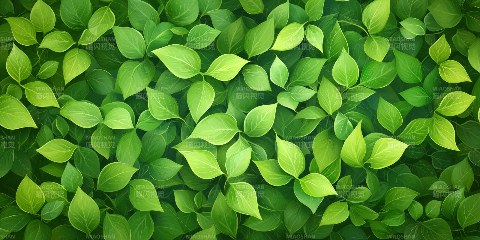 静谧蓝绿叶背景图图片