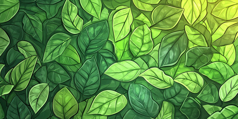 静谧蓝绿叶背景图图片