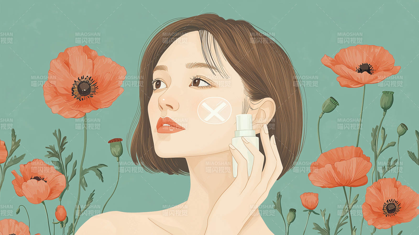 轻拂面庞的春日微风图片