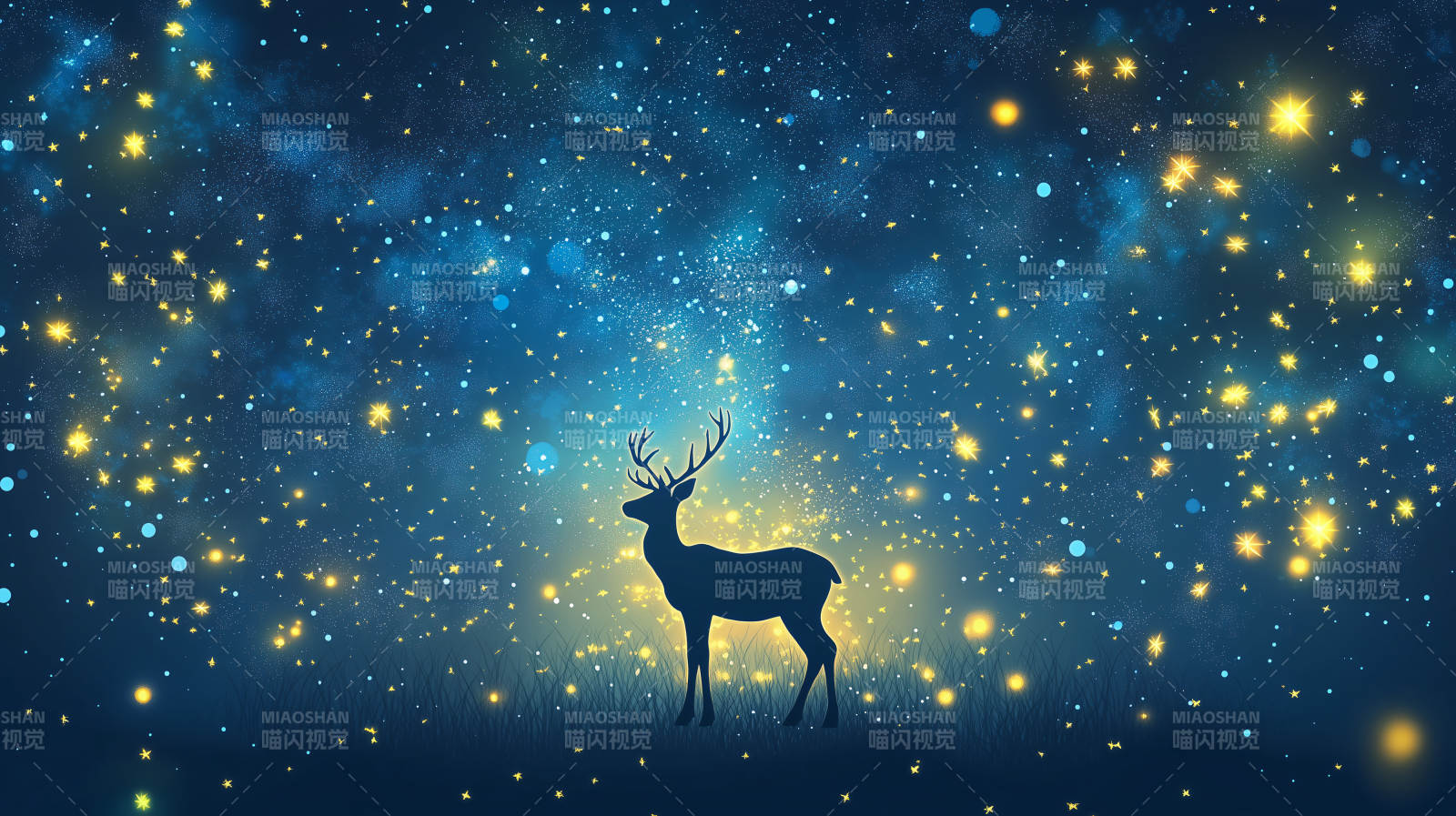 梦幻森林鹿图片