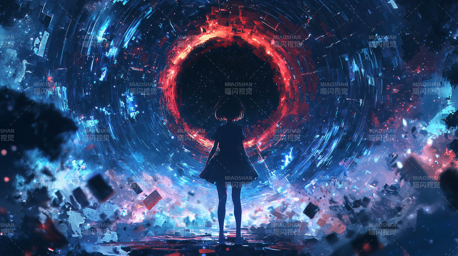 少女与星际漩涡图片