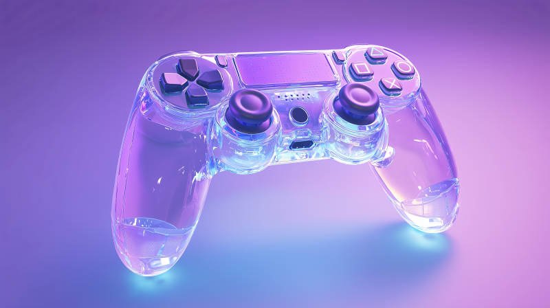 游戏手柄特写图片