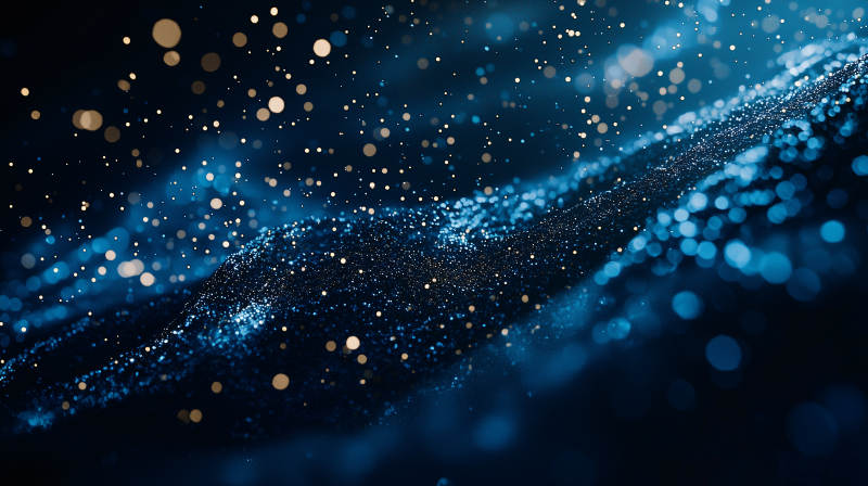 深蓝粒子流图片