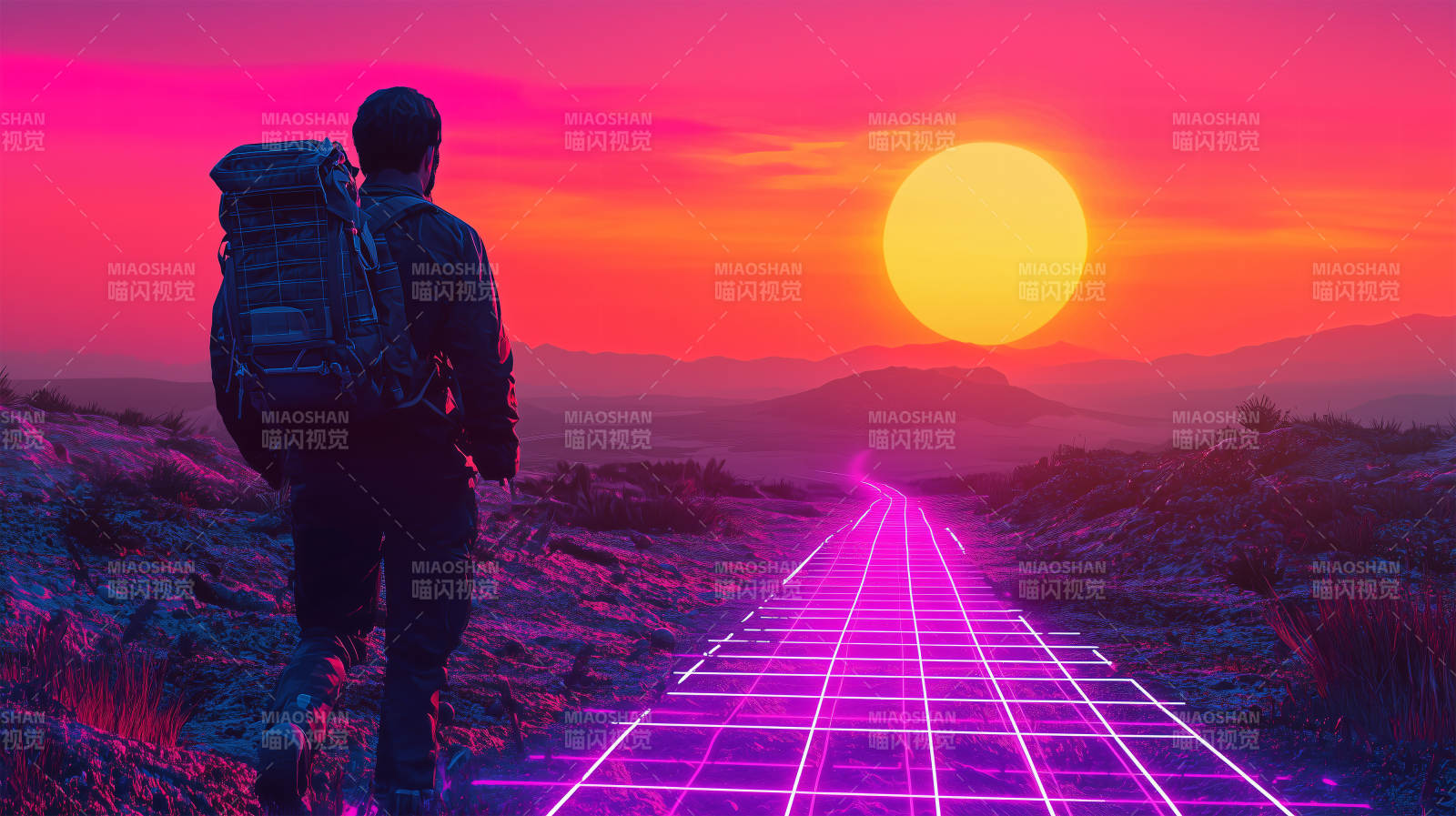 未来之路上的行者图片