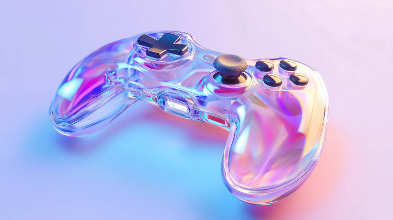 游戏手柄特写图片