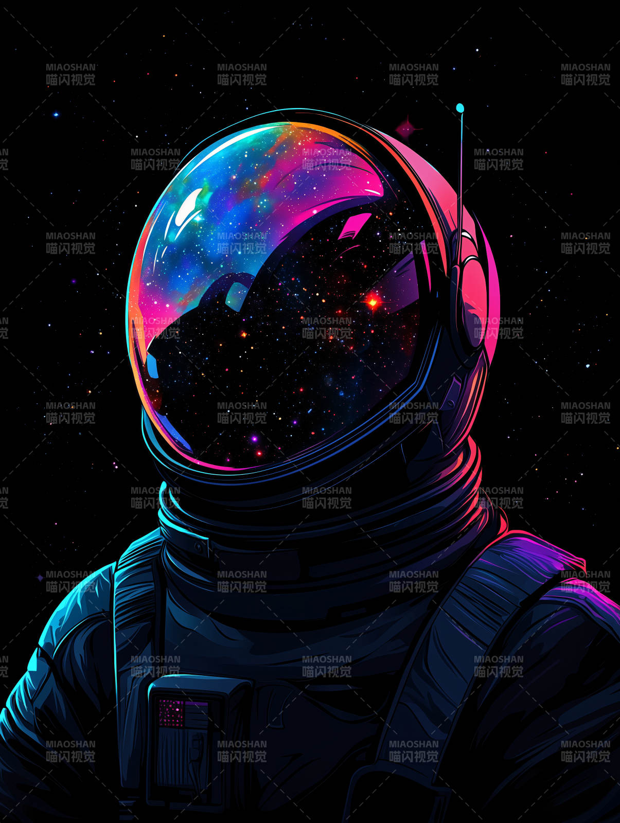 宇航员太空凝视图片