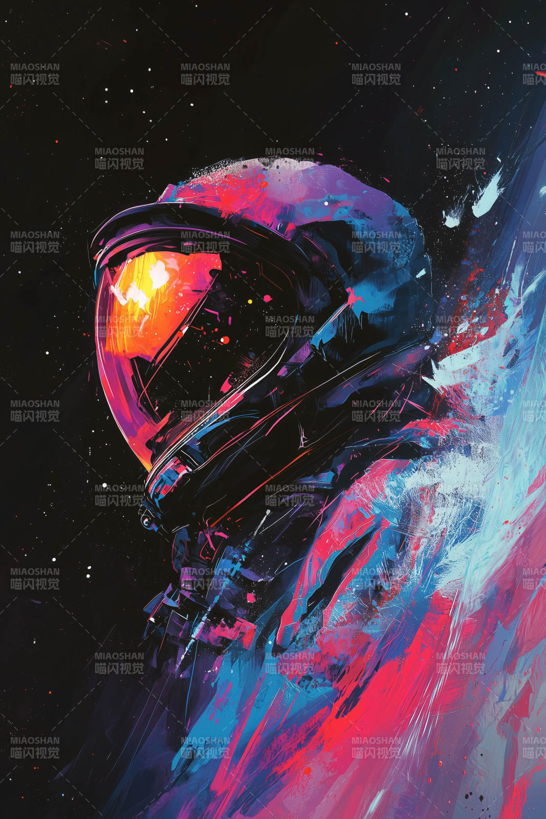 宇航员太空凝视图片