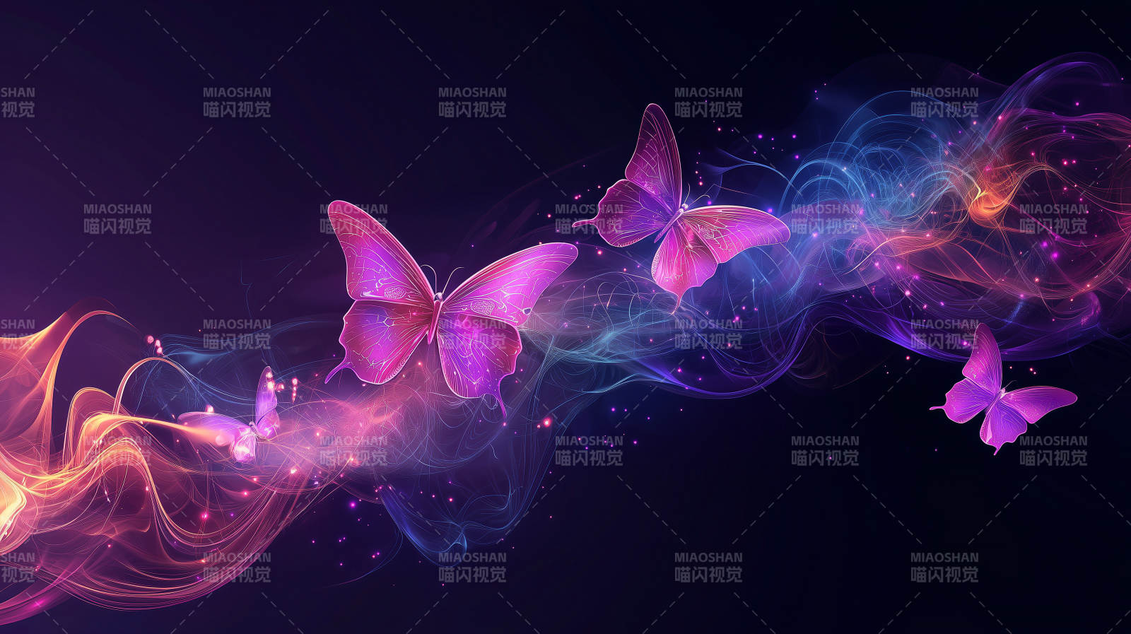 紫色蝴蝶的奇幻旅程图片
