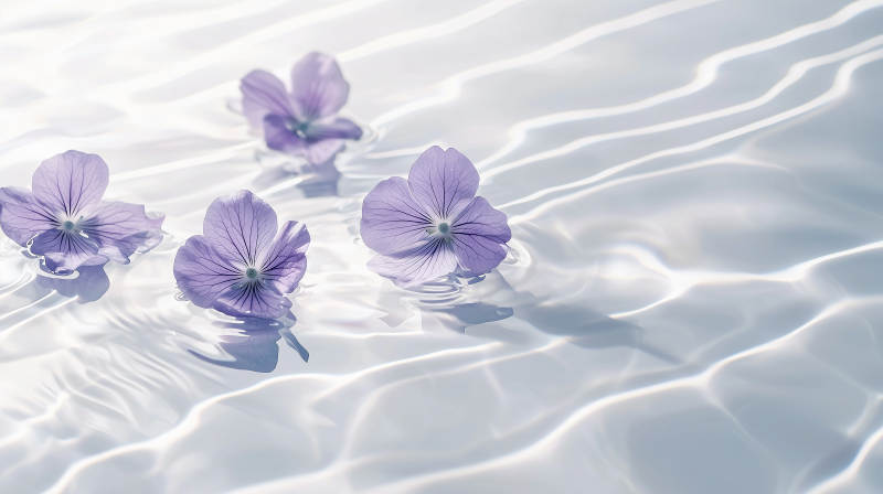 轻柔花瓣水面舞图片