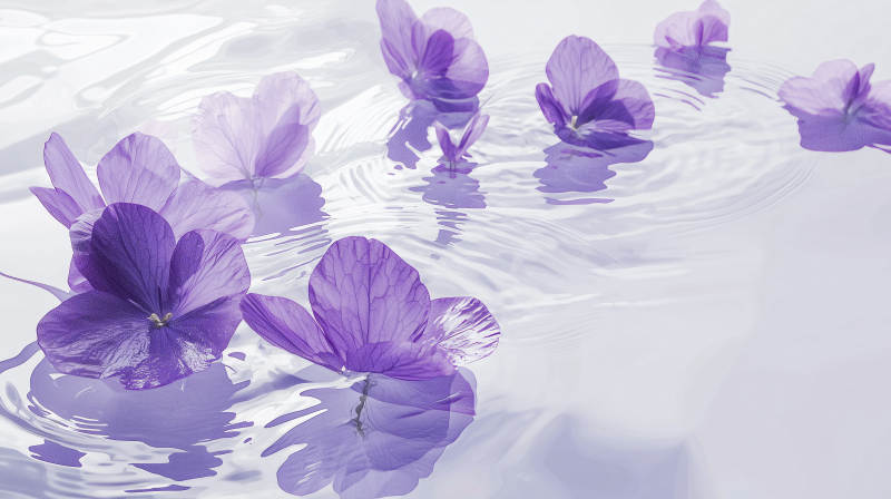 轻柔花瓣水面舞图片