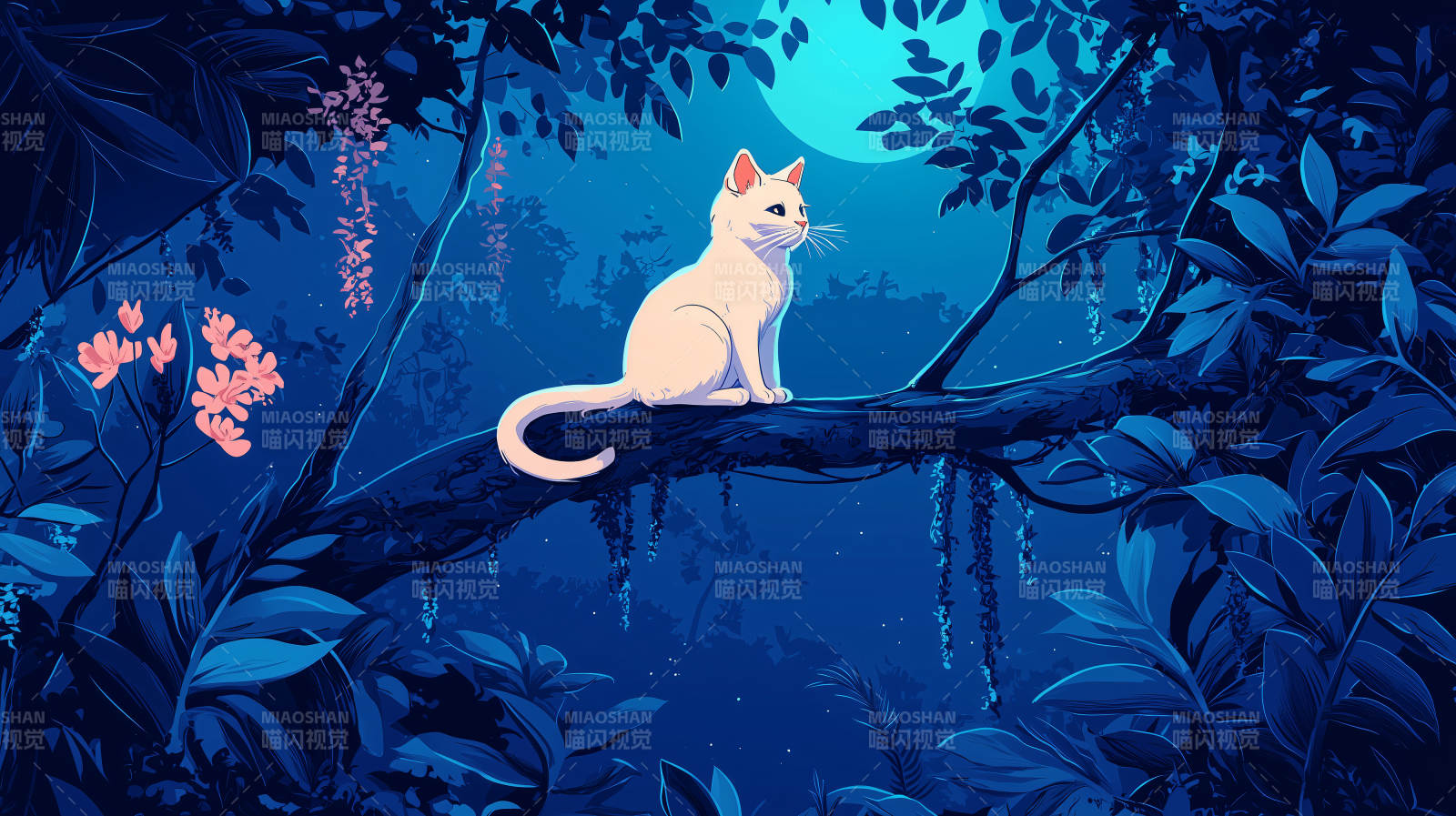 黑猫与梦幻森林图片