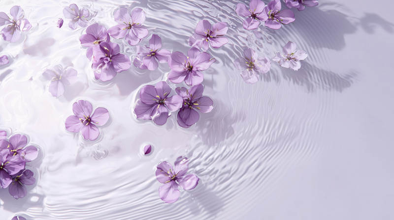 轻柔花瓣水面舞图片