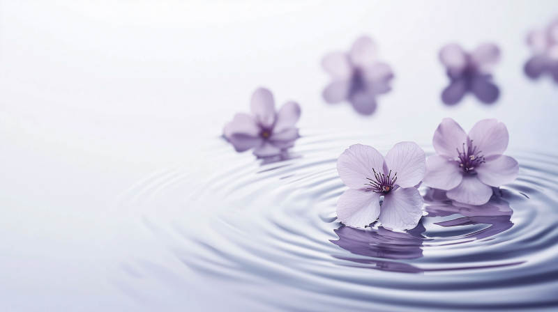 轻柔花瓣水面舞图片