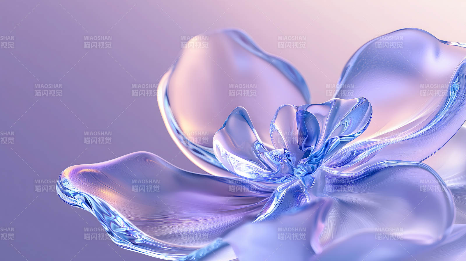 晶莹剔透的莲花意境图片