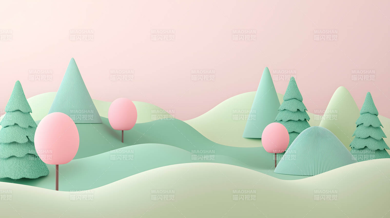 糖果色梦幻森林图片