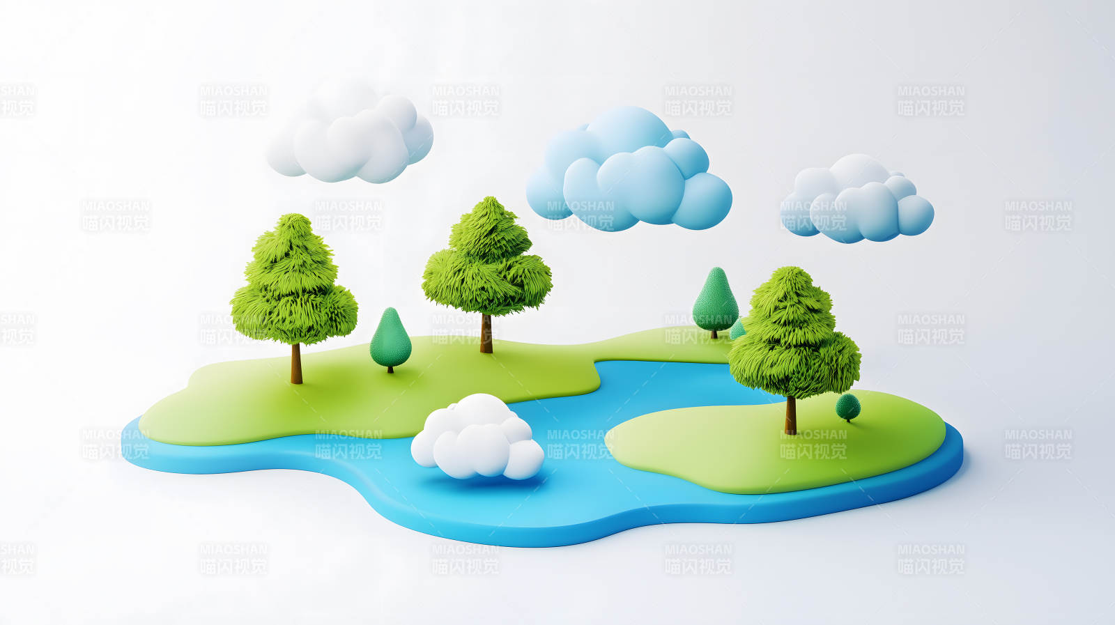 卡通岛屿的宁静一隅图片