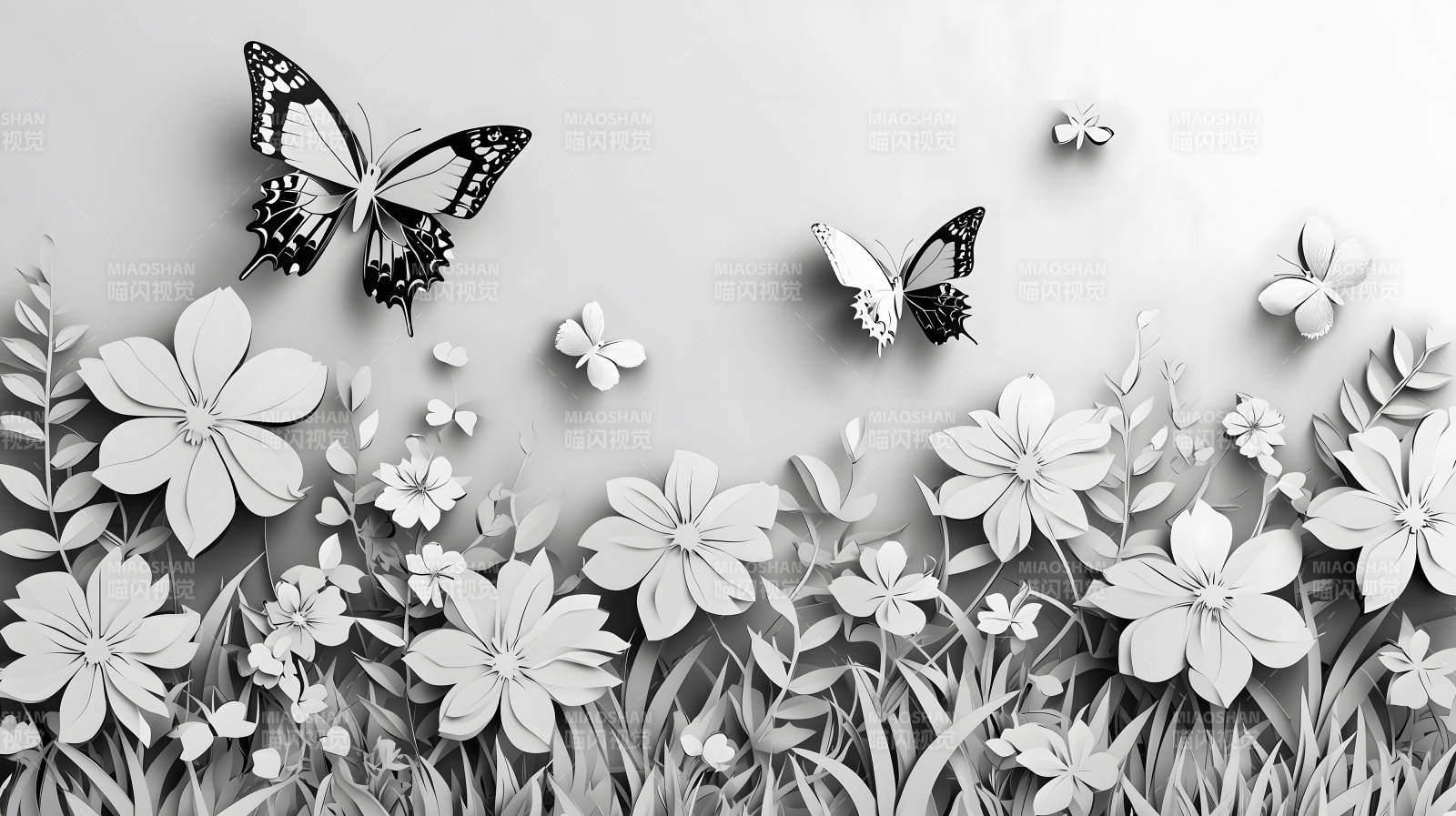 纯洁优雅纸雕艺术图片