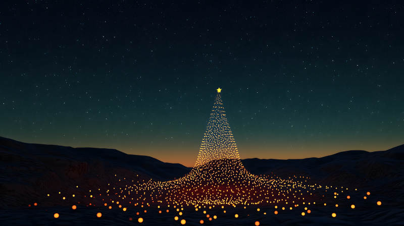 圣诞星夜的宁静之美图片