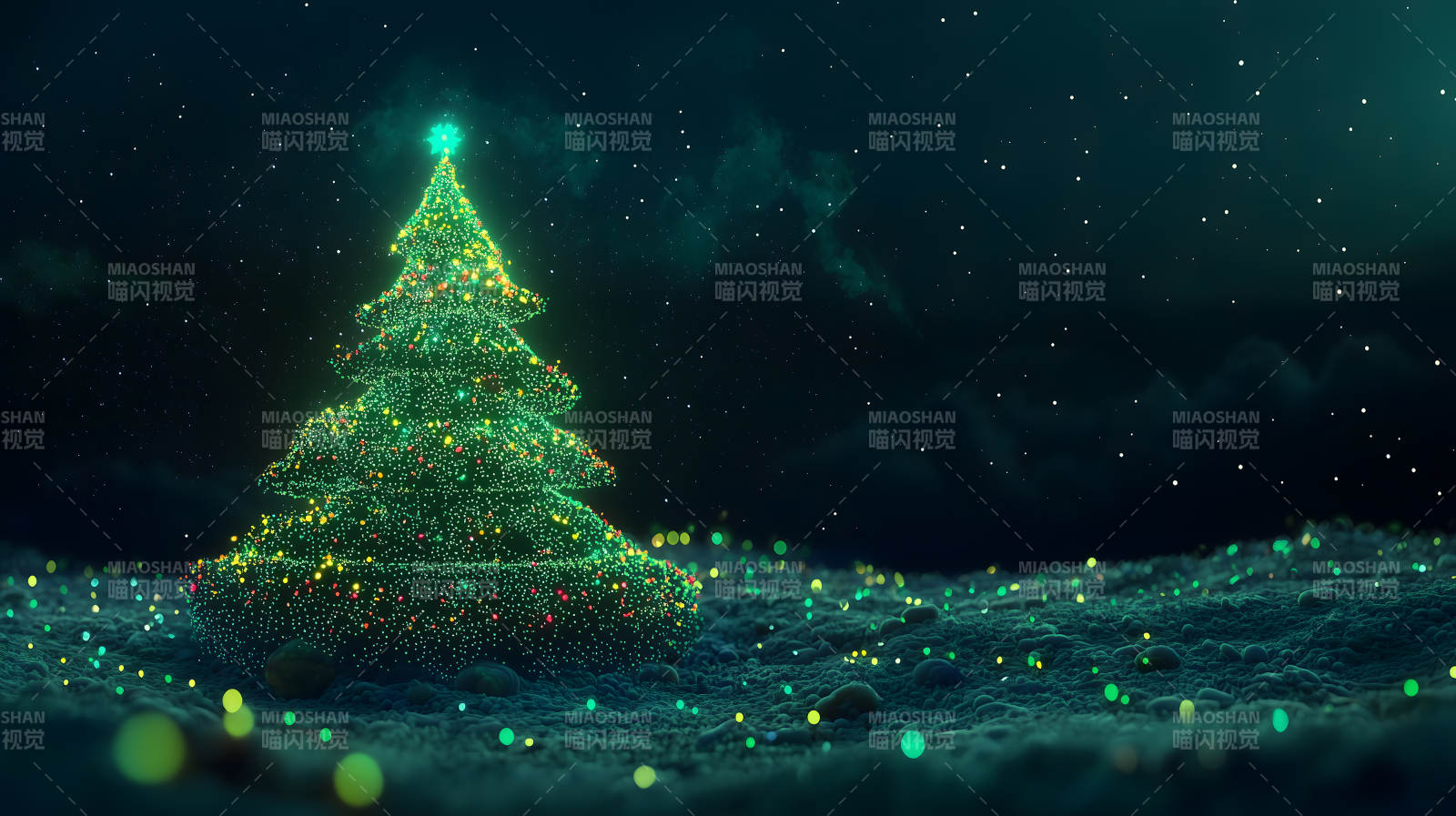 圣诞星夜的宁静之美图片