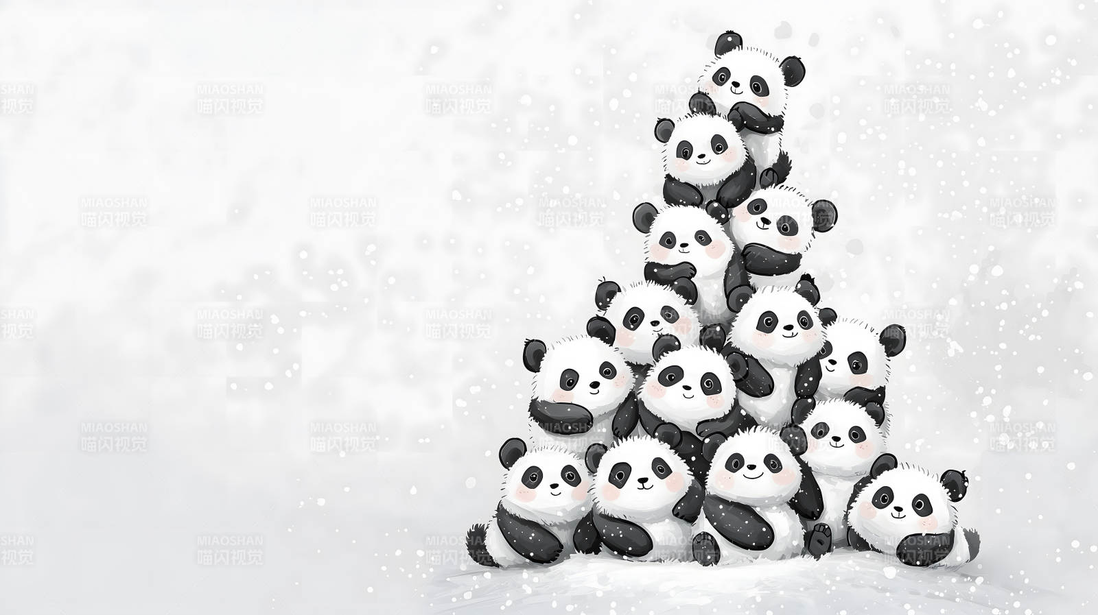 憨态可掬的熊猫乐园图片