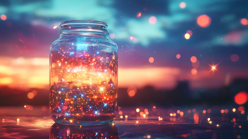 星光瓶里的梦幻世界图片
