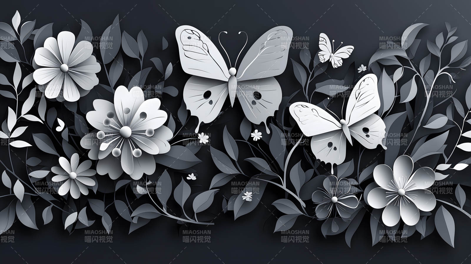 纯洁优雅纸雕艺术图片