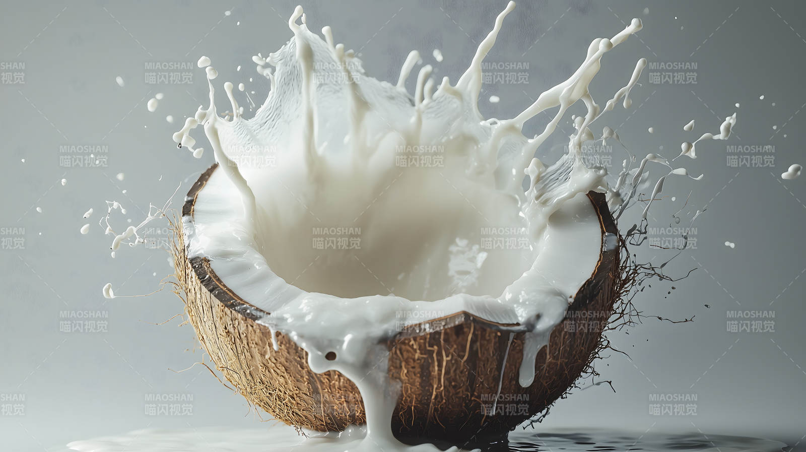 水花四溅的椰香诱惑图片