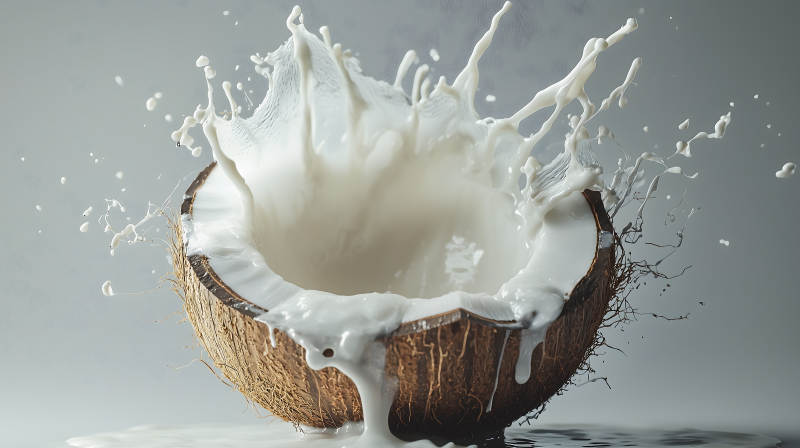 水花四溅的椰香诱惑图片