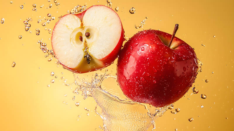 红苹果的清爽一刻图片