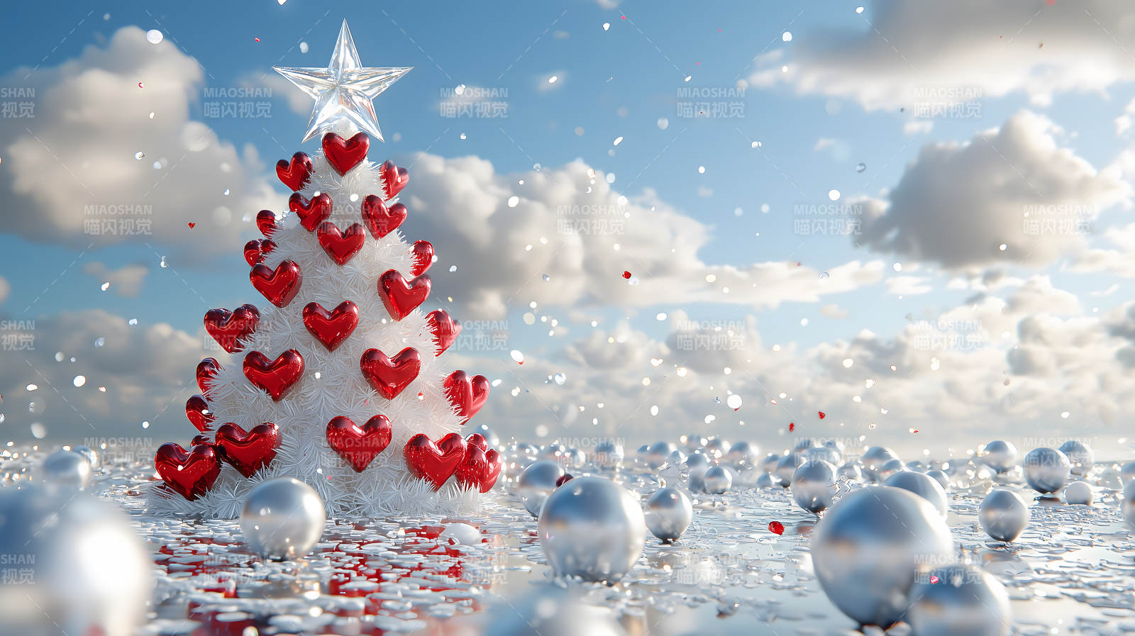 爱心点缀的冬日暖意图片