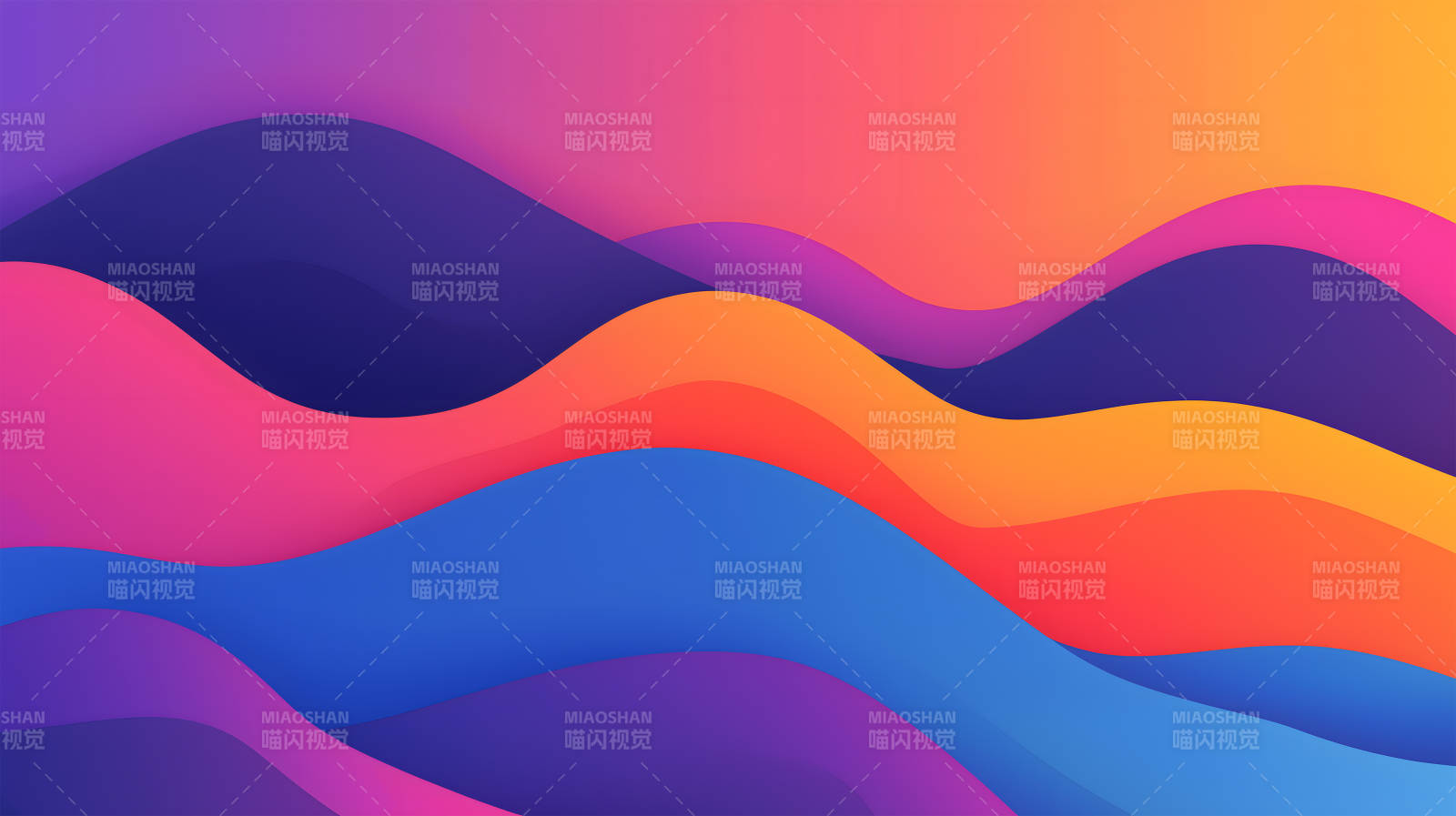 绚丽渐变波浪图片