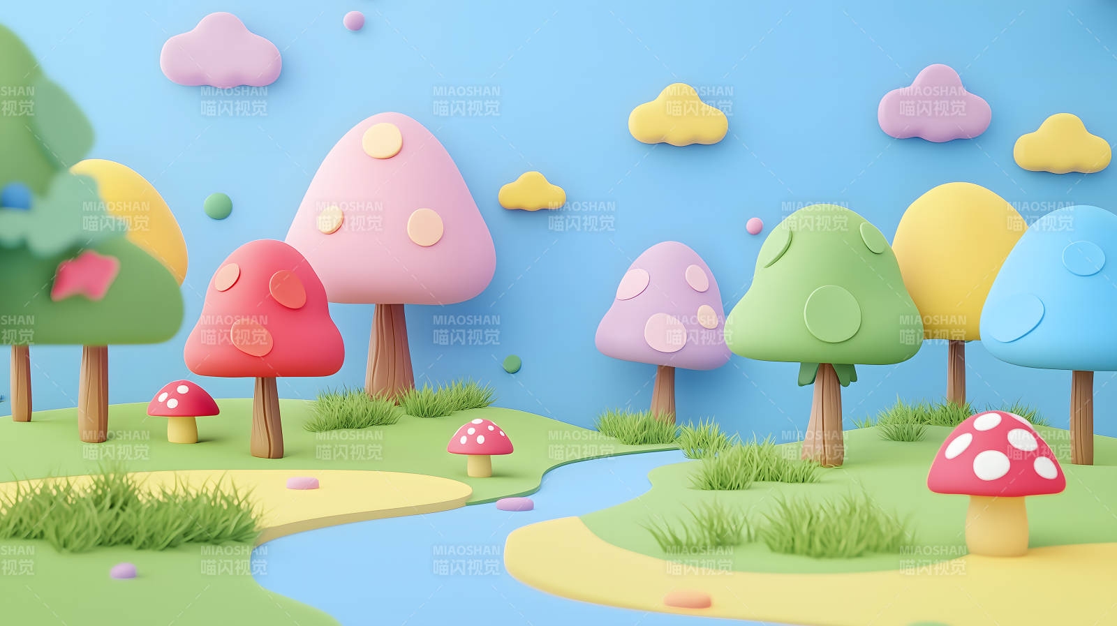 童话世界的蘑菇乐园图片