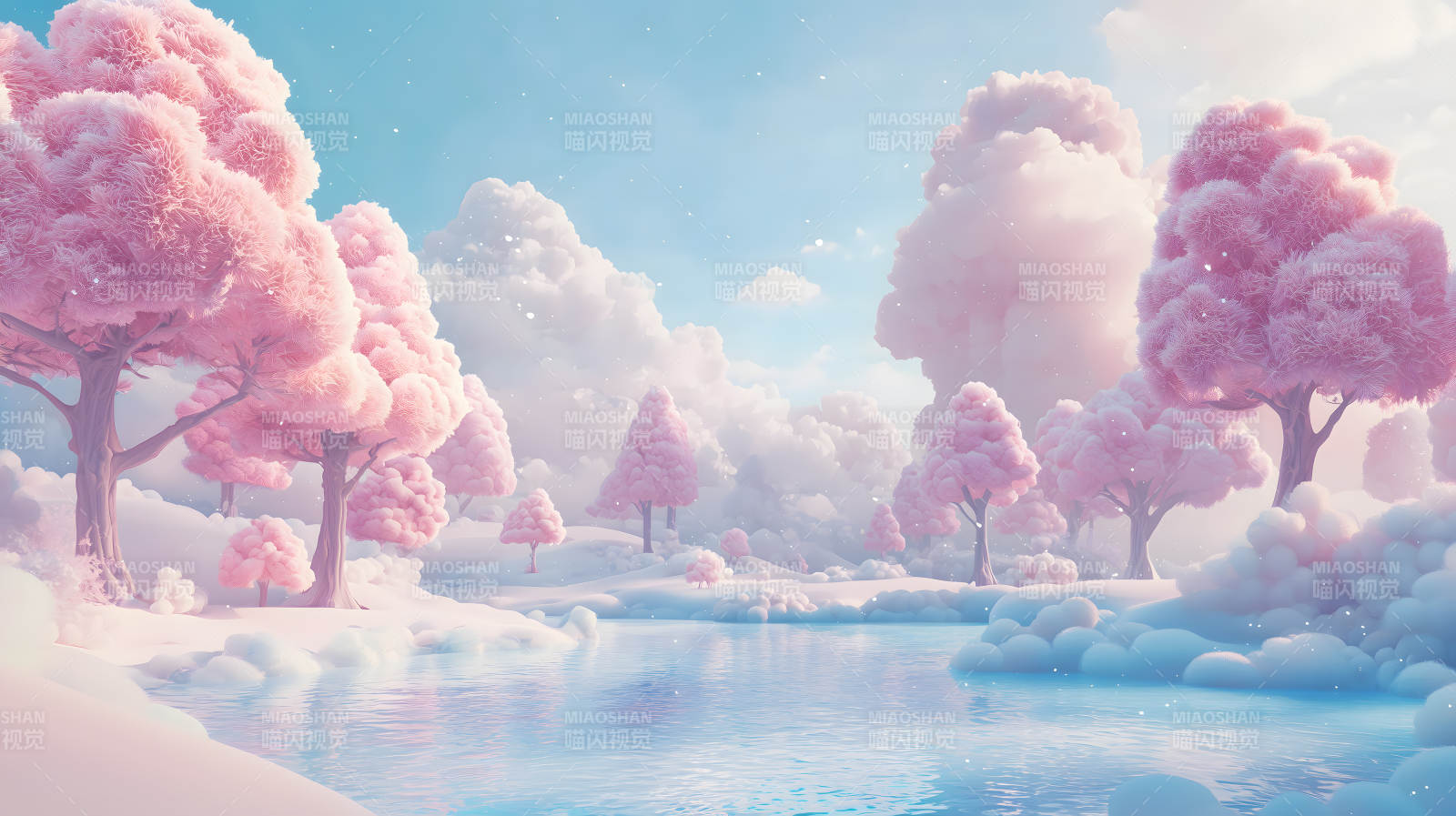 粉色梦幻森林的童话图片