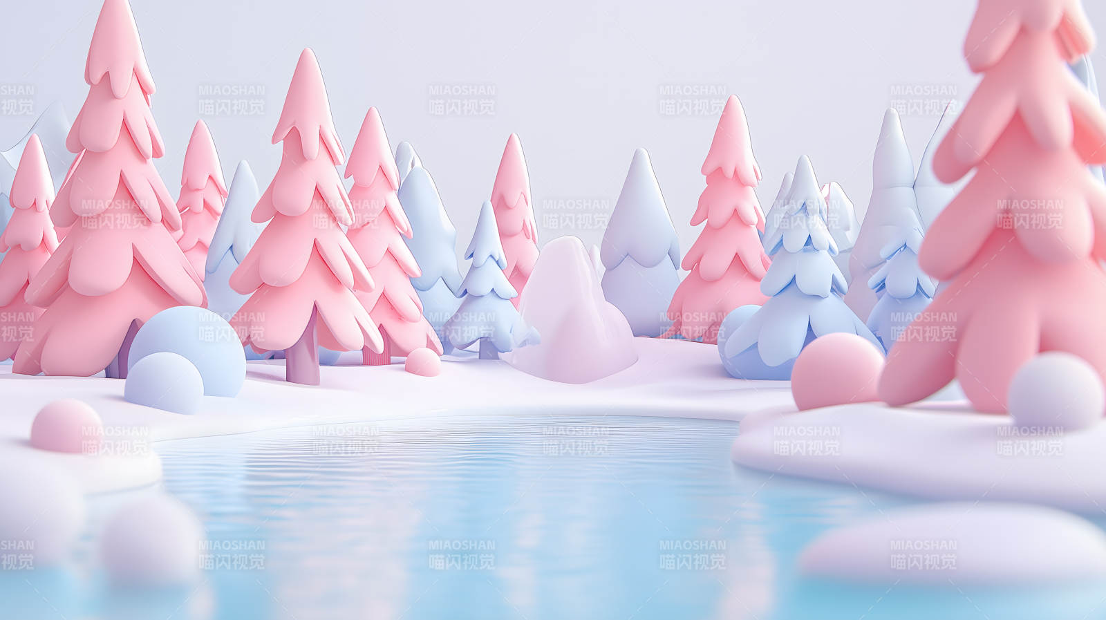 粉色梦幻森林的童话图片