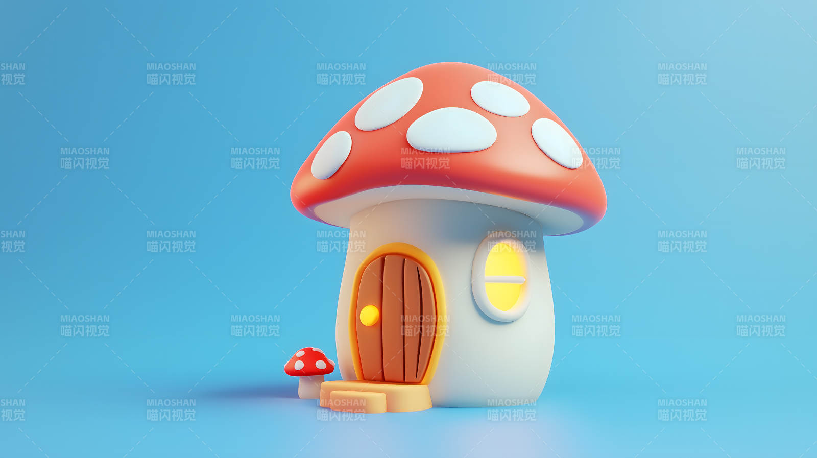 蘑菇小屋的童话梦境图片