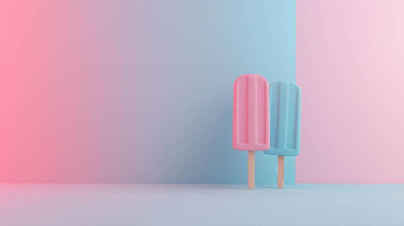 夏日清凉双色冰淇淋图片