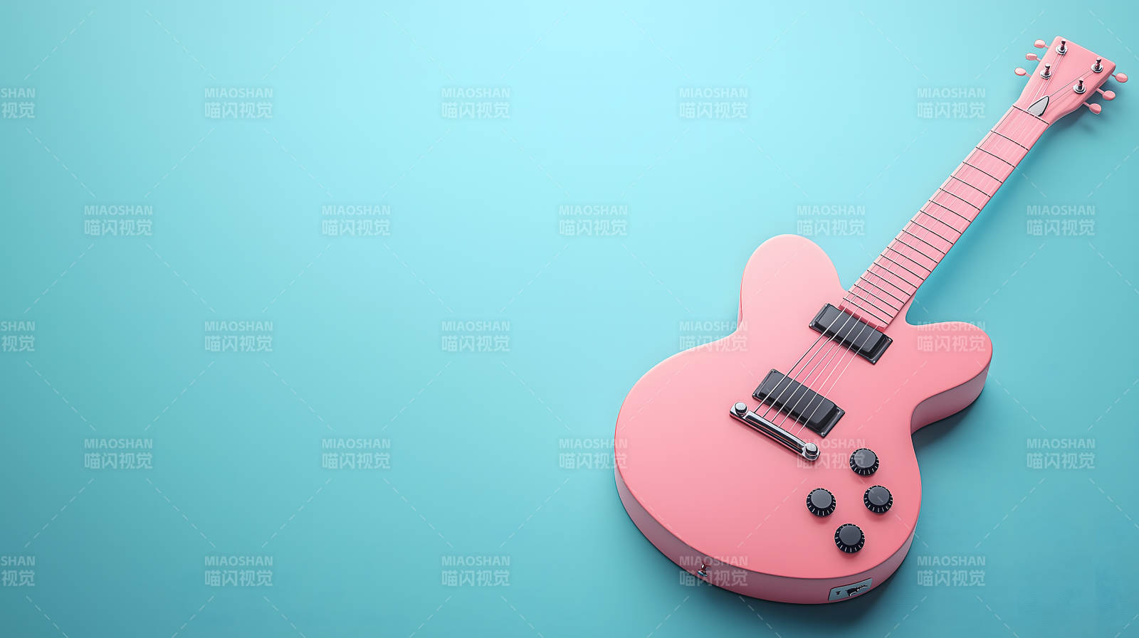 粉色尤克里里清新乐章图片