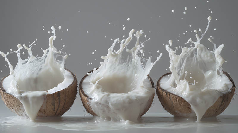 水花四溅的椰香诱惑图片