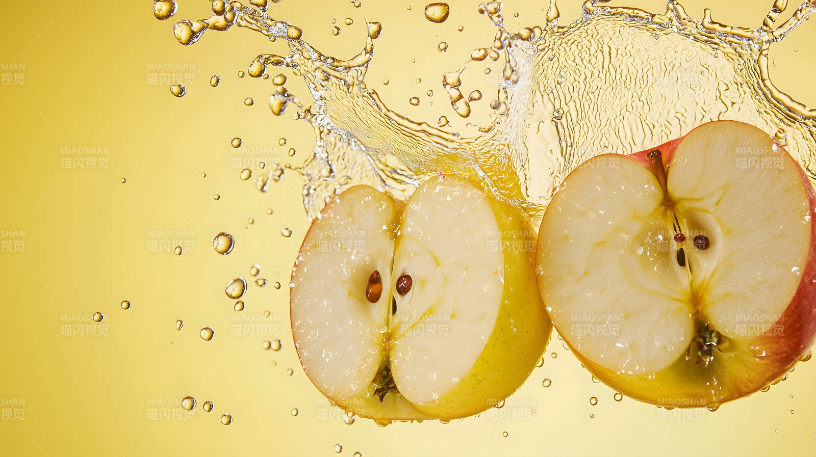 红苹果的清爽一刻图片