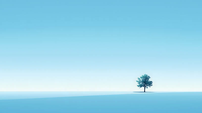 极简主义的孤独之树图片