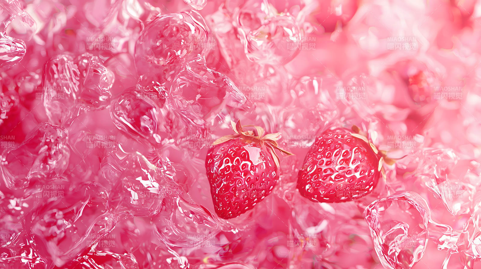 冰爽草莓的甜蜜诱惑图片