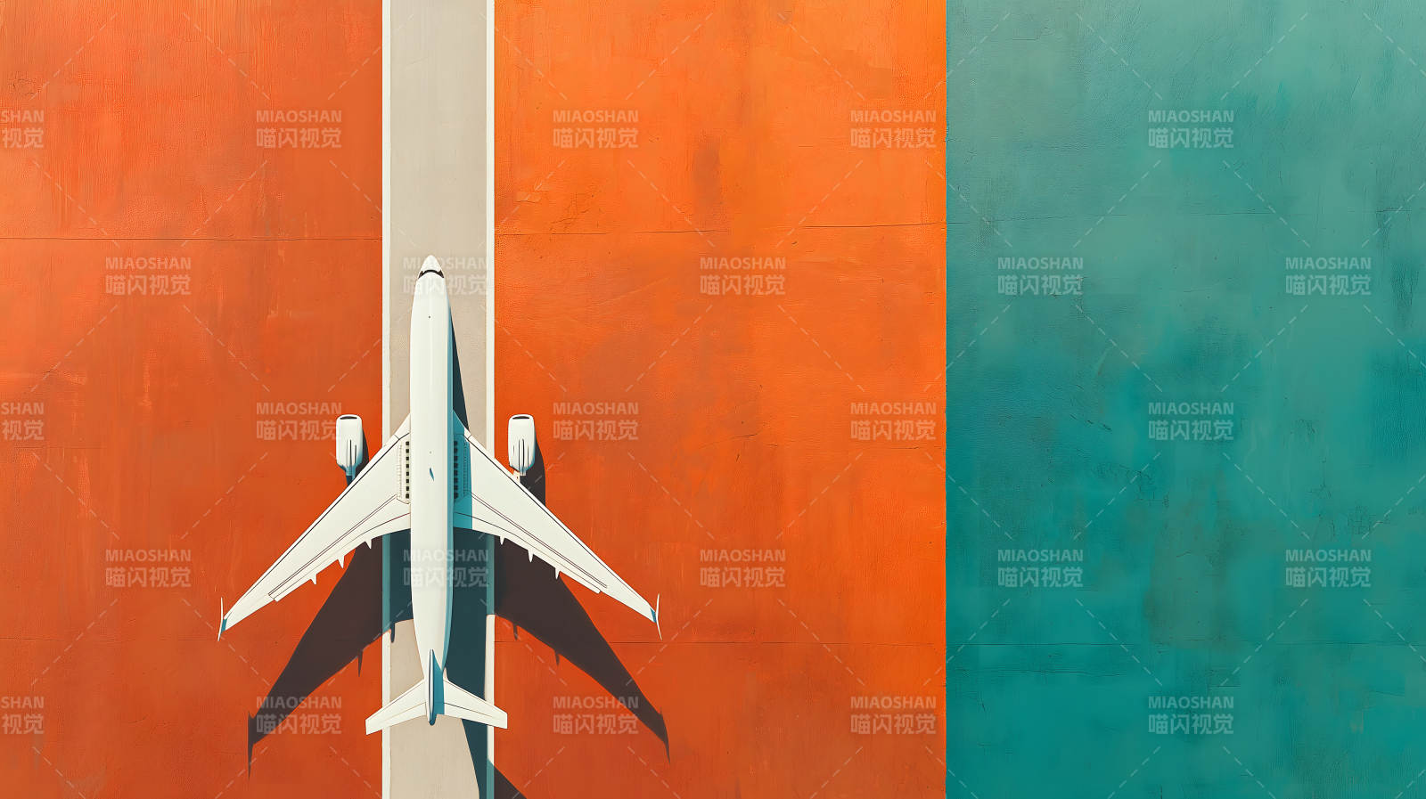 橙蓝撞色的飞行梦图片