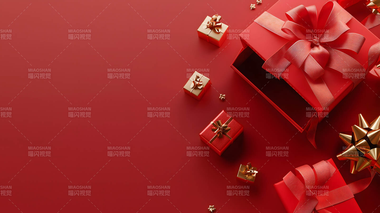 节日礼物的惊喜降临图片
