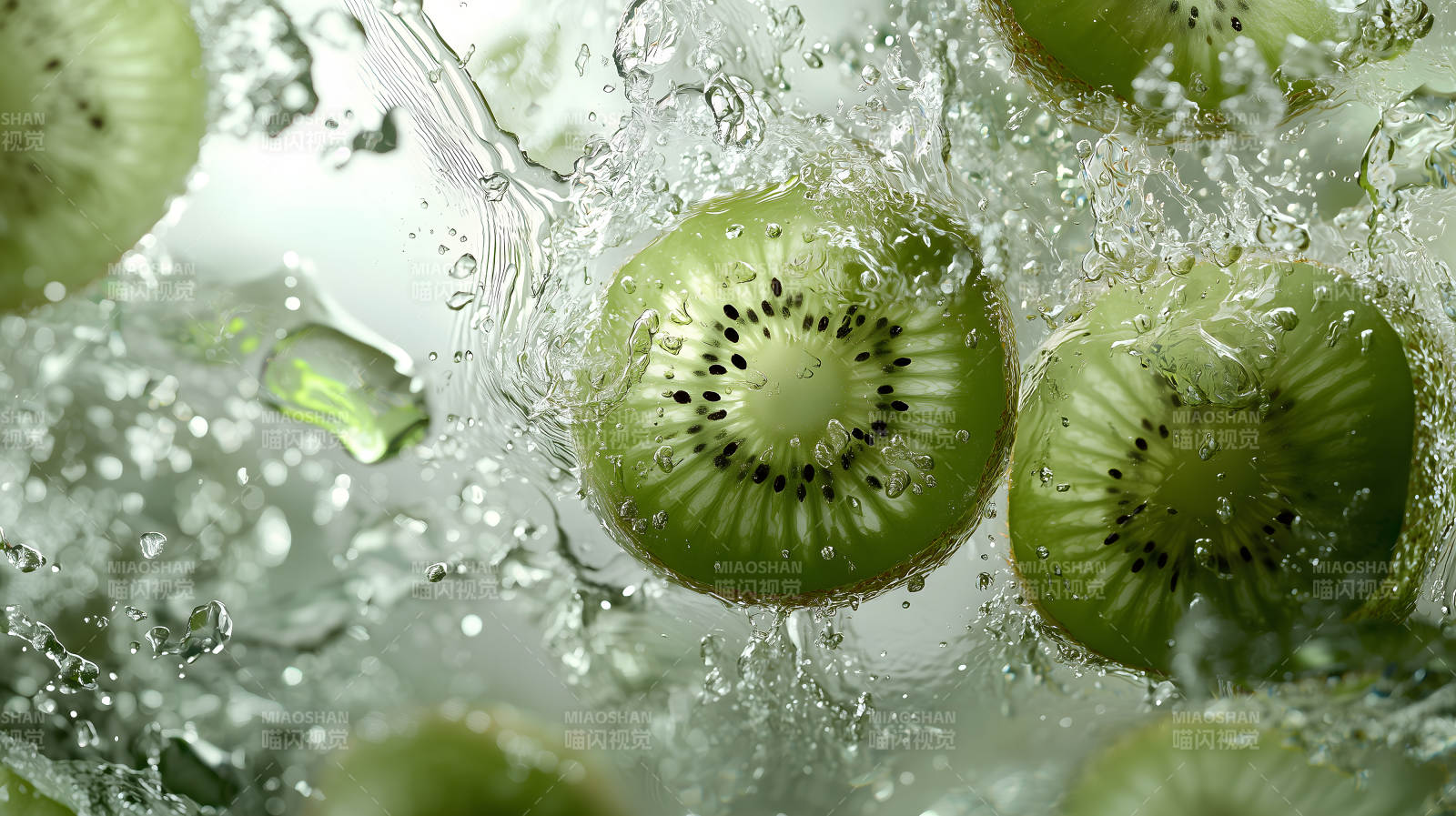 猕猴桃在水中绽放图片