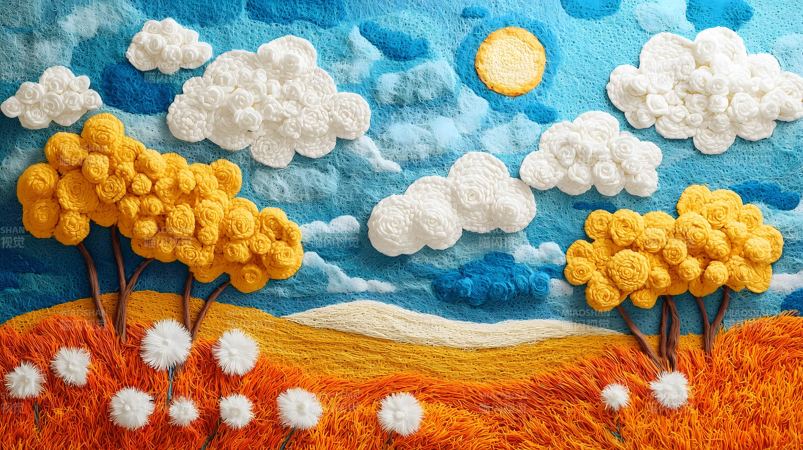 秋日田园诗意画卷图片