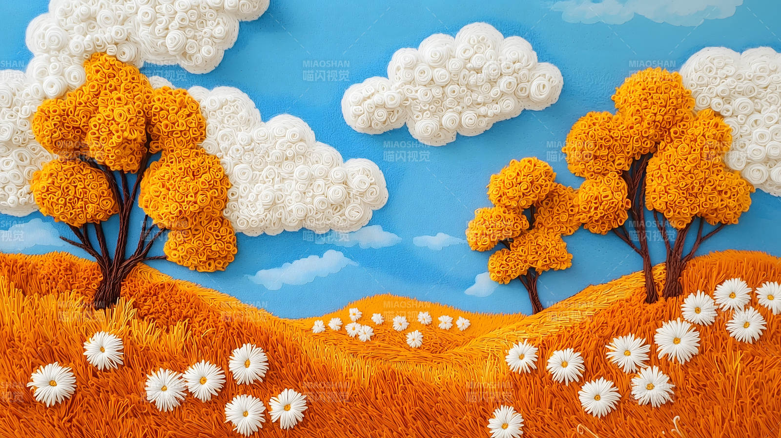 秋日田园诗意画卷图片