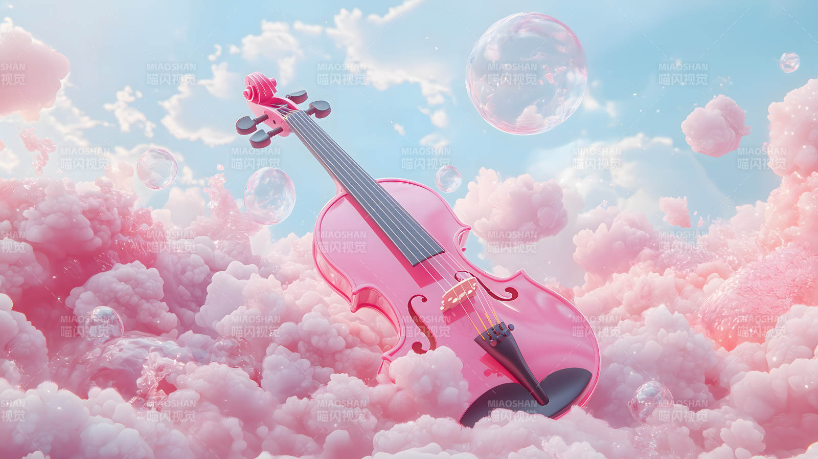 粉色小提琴的梦幻曲图片