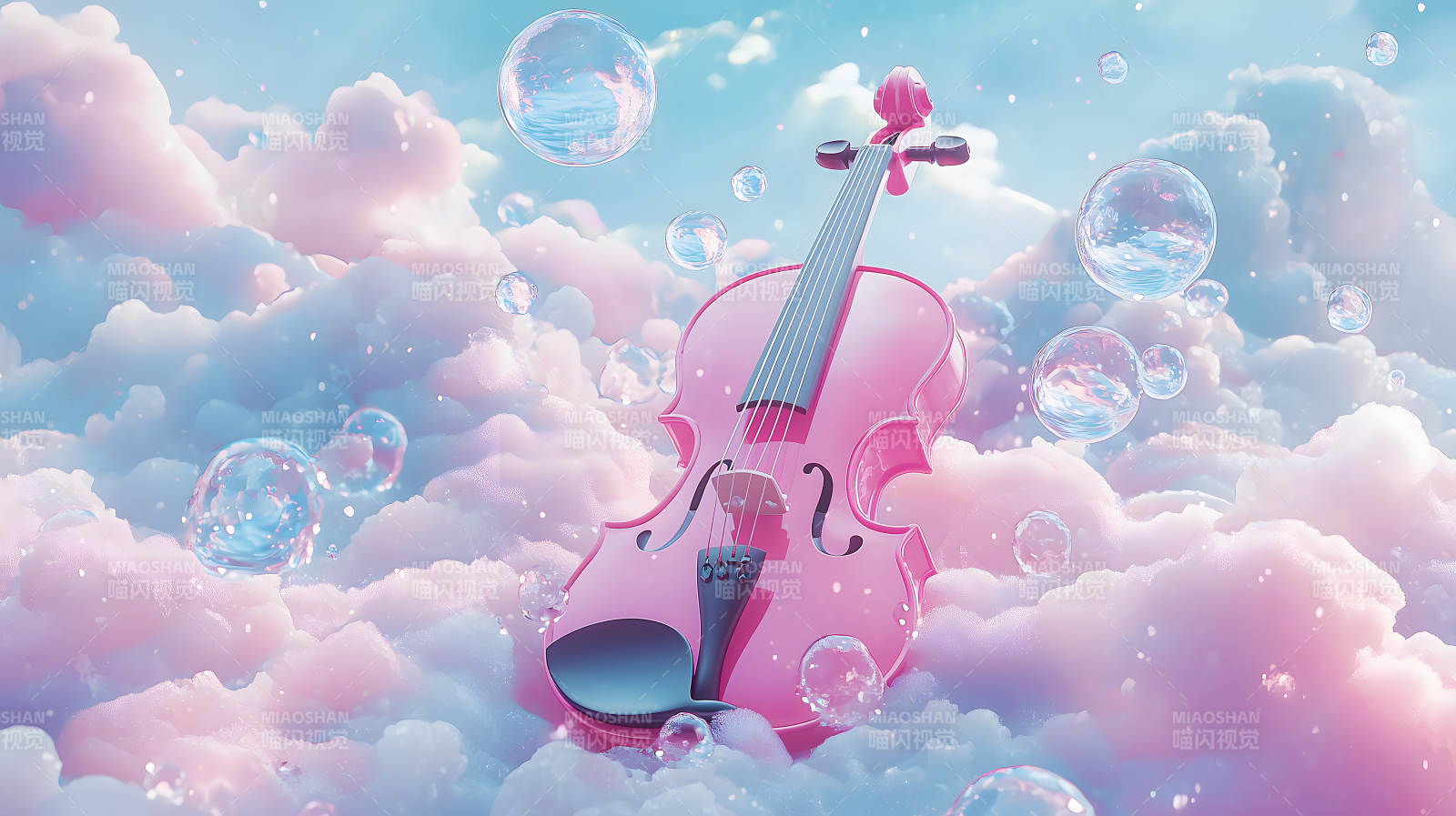 粉色小提琴的梦幻曲图片