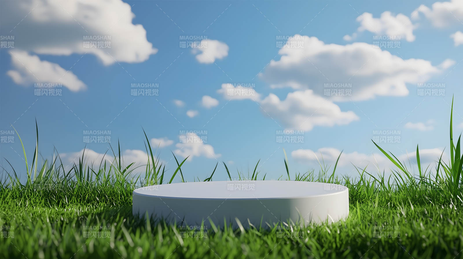 绿意盎然的展示舞台图片