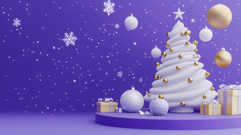 紫色圣诞的浪漫图片